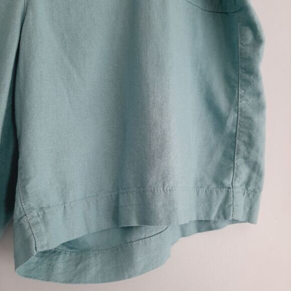 PENNINGTONS | Linen Blend Hi-Rise Casual Light Shorts Blue Teal Sz 22 - Picture 5 of 12